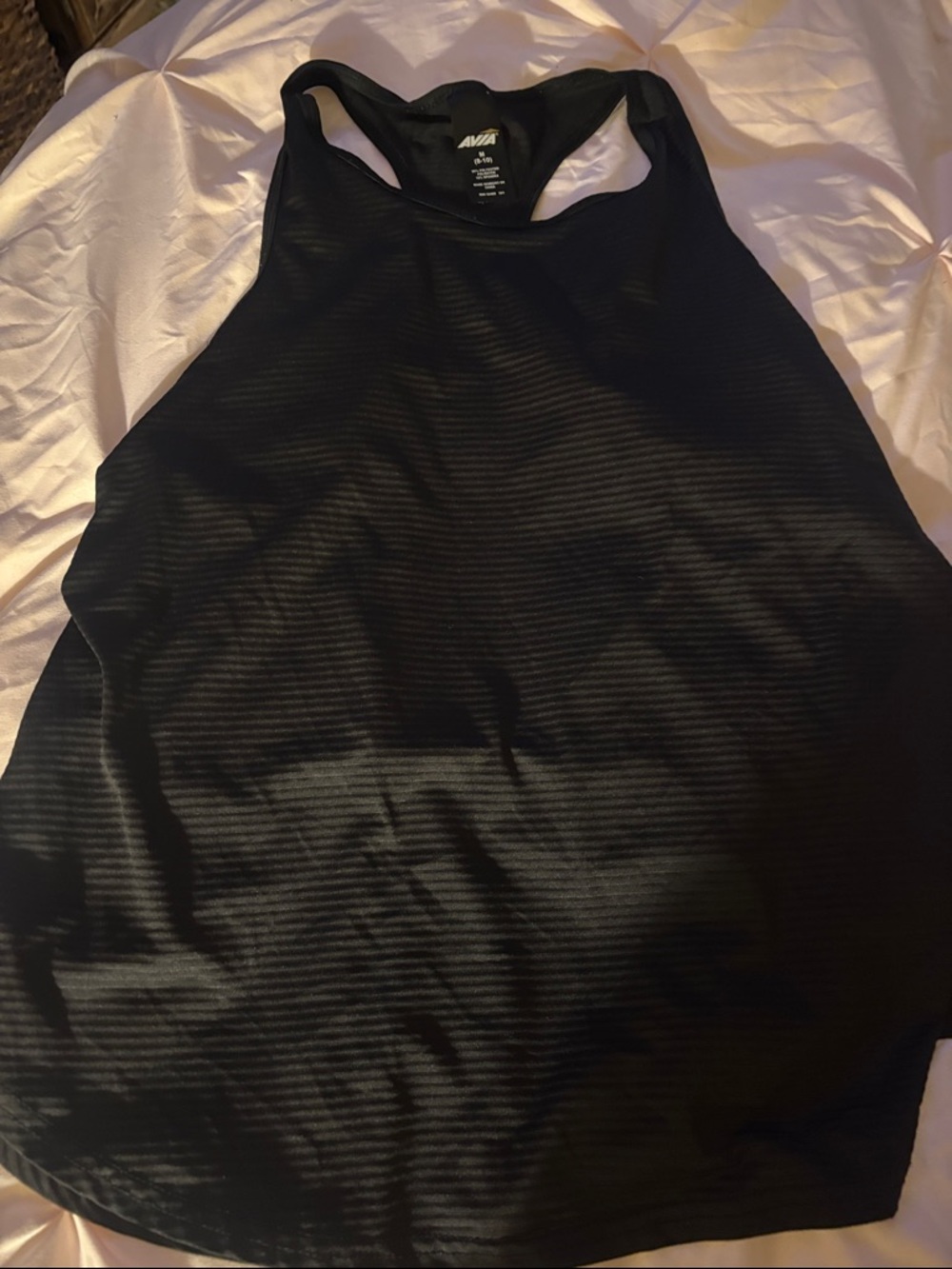 Avia Black Textured Racerback Tank